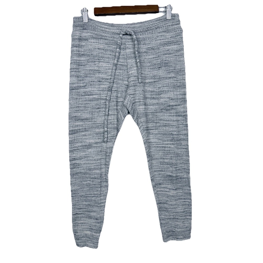 Beyond Yoga Jogger Pants‎ Womens S Gray Waffle Knit Lounge Sweatpants Drawstring